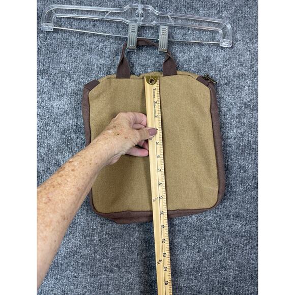 Duck Unlimited Men's Canvas Hanging Toiletry Bag Camel and Brown - Picture 7 of 12